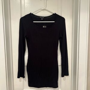 PrettyLittleThing Bodycon Black Long Sleeve Dress